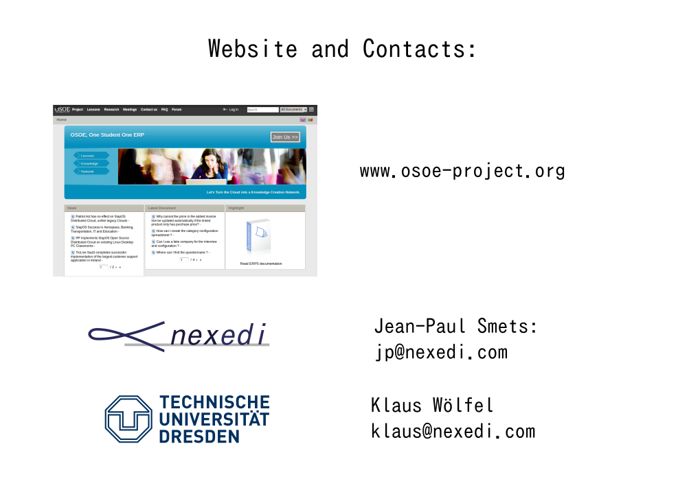 OSOE MOOC Contacts
