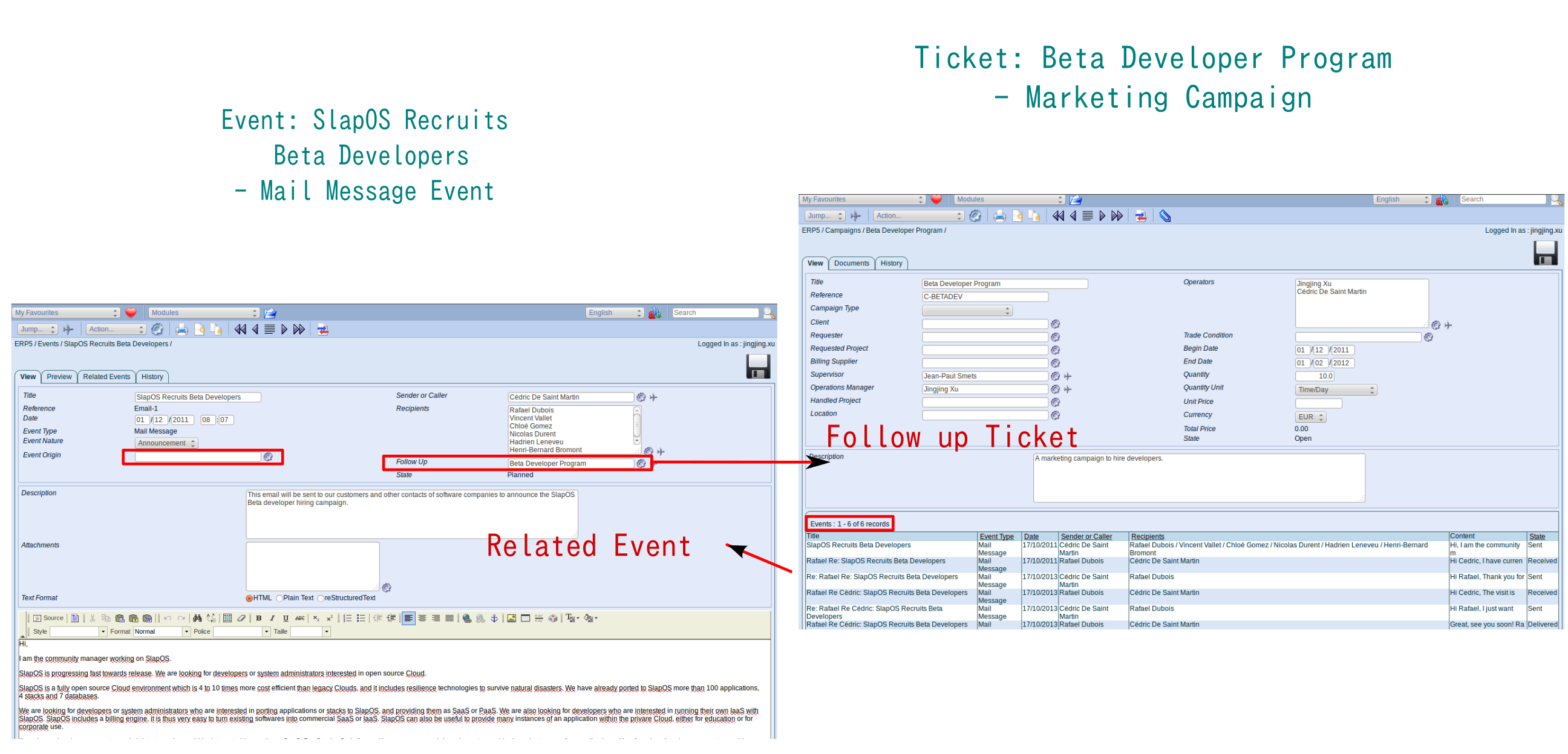 Campaign: a type of Ticket