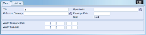 Add Currency Exchange line Dialog Box Screenshot