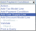 Action Menu Screenshot Add Sale Supply Line