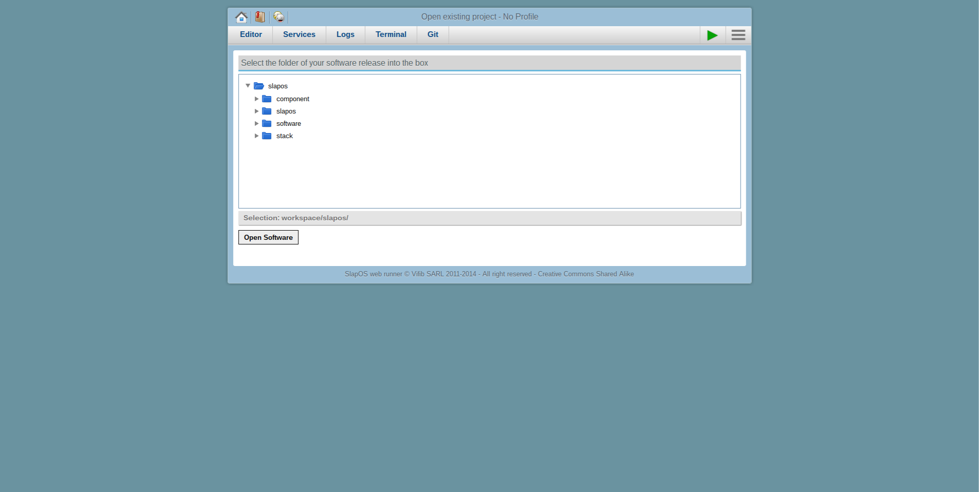 Webrunner Interface - Locate Software Directory