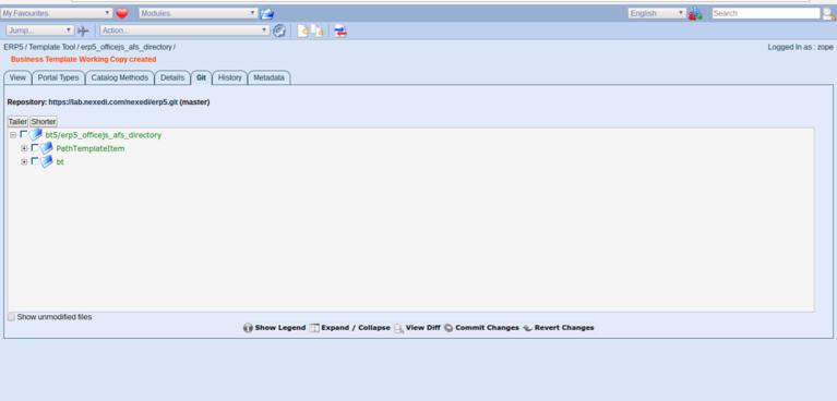 ERP5 Open Source ERP | Screenshot ERP5 Business Template - Initial Commit